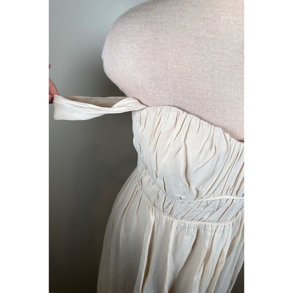 Reformation Jayde Off the Shoulder Ruched Prosecco Maxi Dress Size 6 - Picture 5 of 9